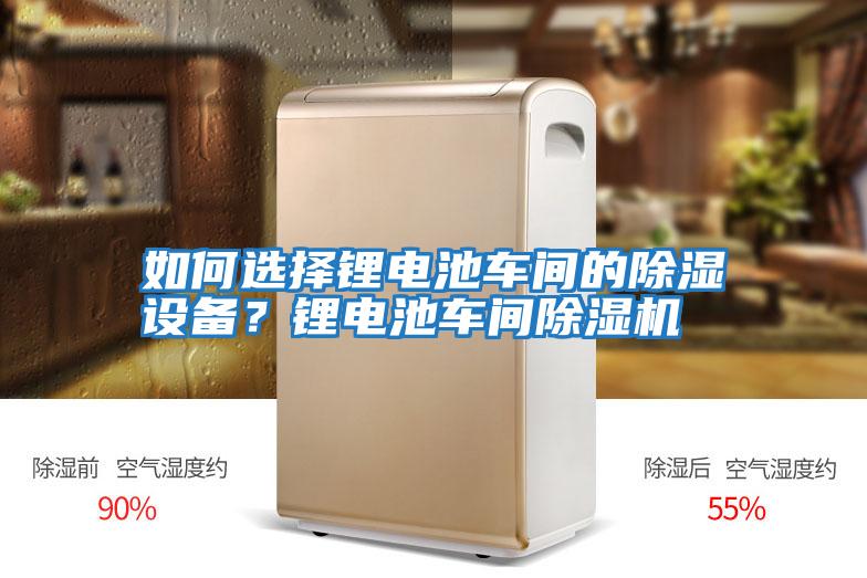 如何選擇鋰電池車間的除濕設備？鋰電池車間除濕機