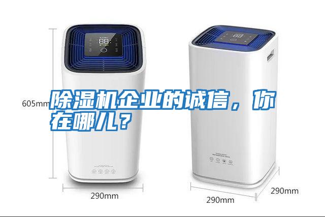 除濕機企業的誠信，你在哪兒？