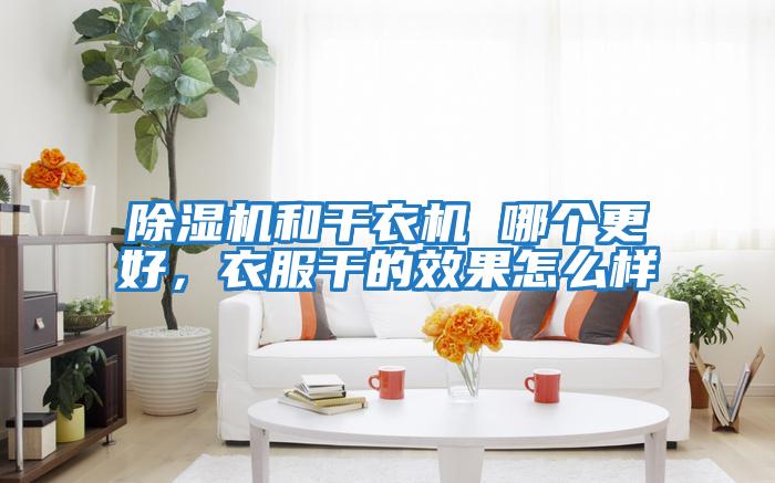 除濕機和干衣機 哪個更好，衣服干的效果怎么樣