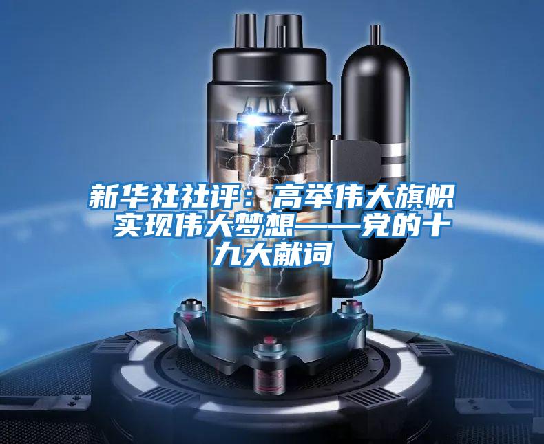 新華社社評:高舉偉大旗幟 實現偉大夢想——黨的十九大獻詞