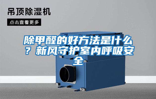 除甲醛的好方法是什么？新風守護室內(nèi)呼吸安全