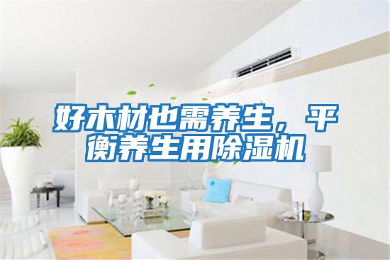 好木材也需養生，平衡養生用除濕機