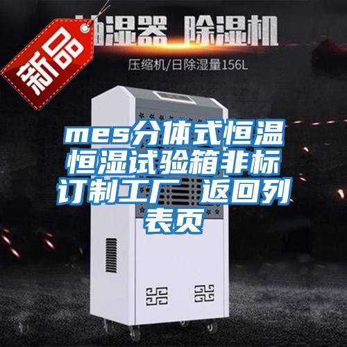 mes分體式恒溫恒濕試驗(yàn)箱非標(biāo)訂制工廠(chǎng) 返回列表頁(yè)