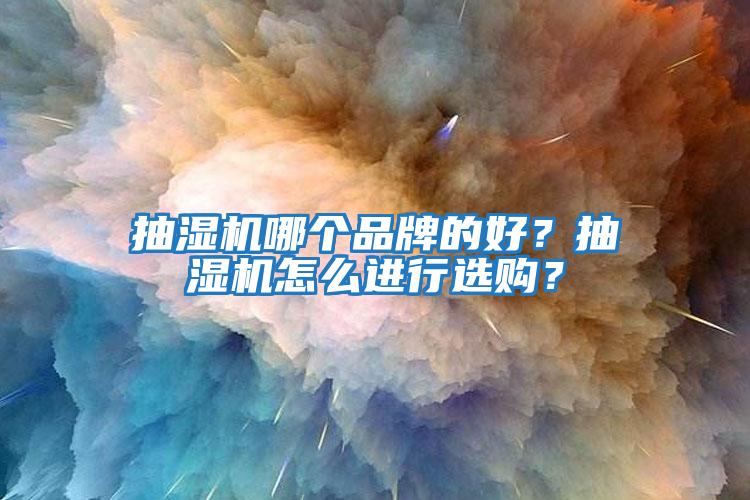 抽濕機哪個品牌的好？抽濕機怎么進行選購？