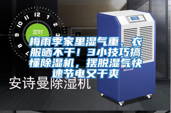 梅雨季家里濕氣重、衣服曬不干！3小技巧搞懂除濕機(jī)，擺脫濕氣快速節(jié)電又干爽