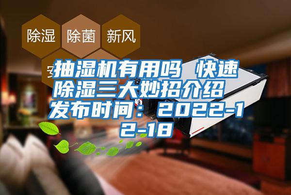 抽濕機有用嗎 快速除濕三大妙招介紹 發布時間：2022-12-18