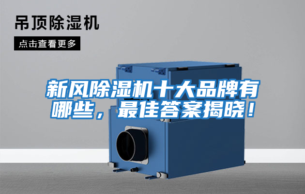 新風除濕機十大品牌有哪些，最佳答案揭曉！